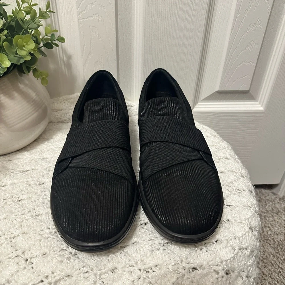 Born Fabric & Leather Black Slip-On Shoes Women Size 11 M - Picture 3 of 8